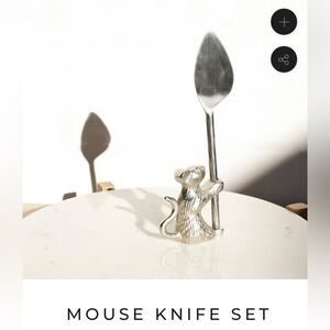 NWT! Silver Mouse Cheese Knife